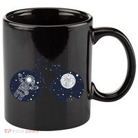 Retro Astronaut Space Bicycle 11oz C Handle Ceramic Mug