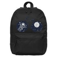 Retro Astronaut Space Bicycle 16 in Basic Backpack