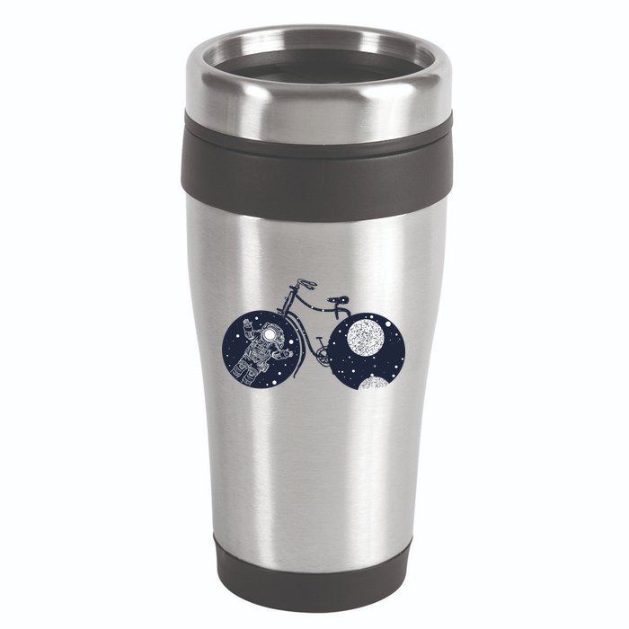 Retro Astronaut Space Bicycle 16oz Travel Tumbler