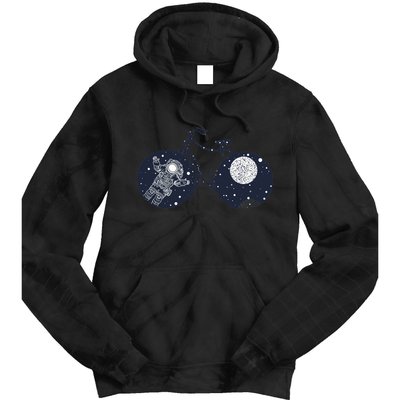 Retro Astronaut Space Bicycle Tie Dye Hoodie