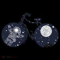 Retro Astronaut Space Bicycle Tank Top