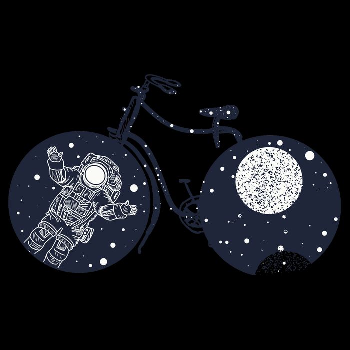 Retro Astronaut Space Bicycle Tank Top