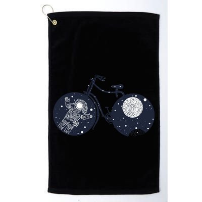 Retro Astronaut Space Bicycle Golf Towel
