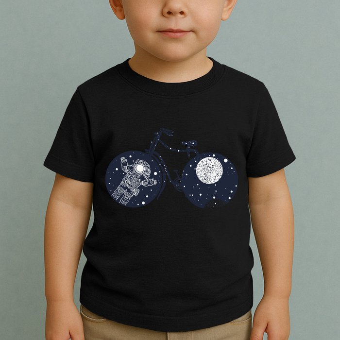 Retro Astronaut Space Bicycle Toddler T-Shirt