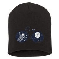 Retro Astronaut Space Bicycle Short Acrylic Beanie