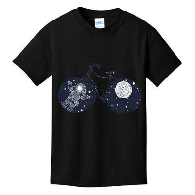 Retro Astronaut Space Bicycle Kids T-Shirt