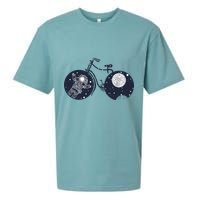 Retro Astronaut Space Bicycle Sueded Cloud Jersey T-Shirt