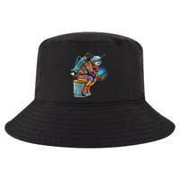 Retro Astronaut With Smartphone Cool Comfort Performance Bucket Hat