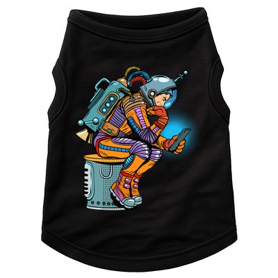 Retro Astronaut With Smartphone Doggie Tank