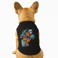 Retro Astronaut With Smartphone Doggie Tank