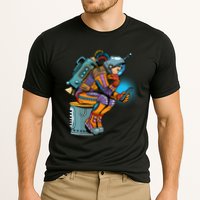 Retro Astronaut With Smartphone Performance Shirt