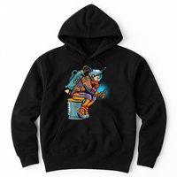 Retro Astronaut With Smartphone Hoodie
