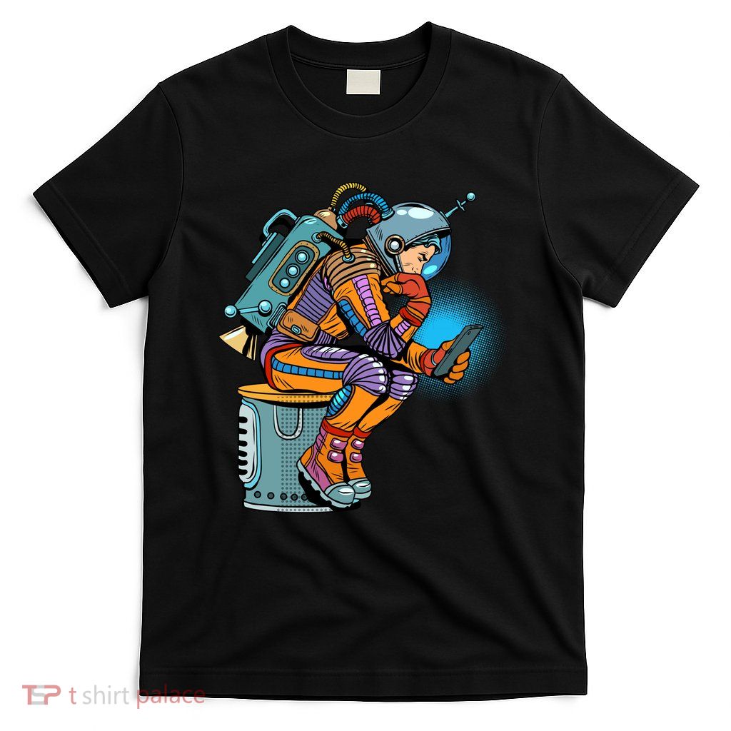 Retro Astronaut With Smartphone T-Shirt