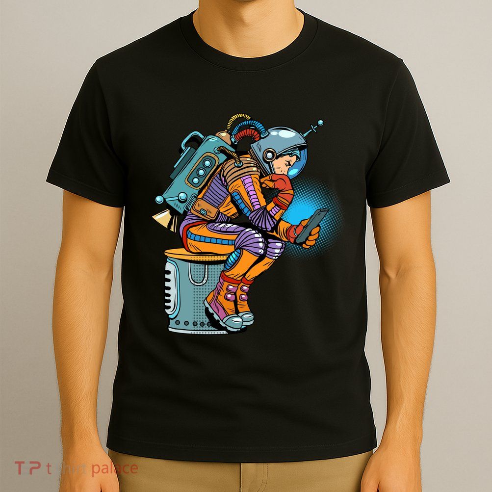 Retro Astronaut With Smartphone T-Shirt