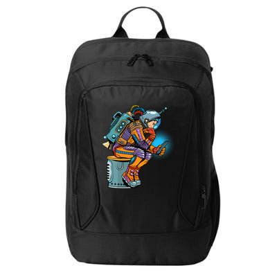 Retro Astronaut With Smartphone City Backpack
