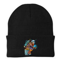 Retro Astronaut With Smartphone Beanie