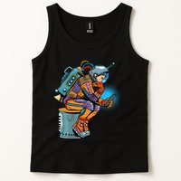Retro Astronaut With Smartphone Tank Top