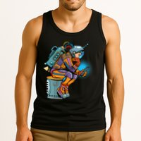 Retro Astronaut With Smartphone Tank Top