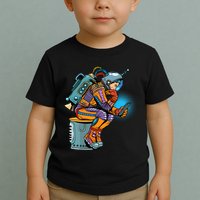 Retro Astronaut With Smartphone Toddler T-Shirt