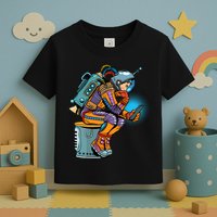 Retro Astronaut With Smartphone Toddler T-Shirt