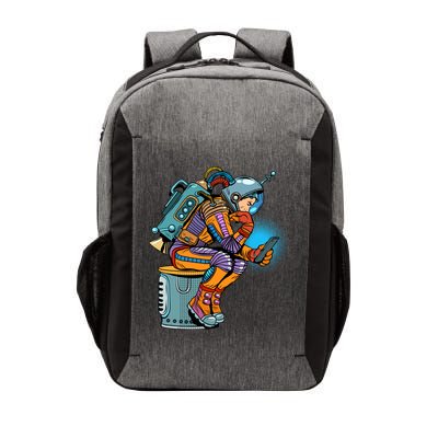 Retro Astronaut With Smartphone Vector Backpack