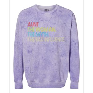 Retro Aunt The Woman Myth Bad Influence Colorblast Crewneck Sweatshirt