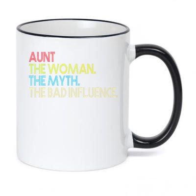 Retro Aunt The Woman Myth Bad Influence 11oz Black Color Changing Mug