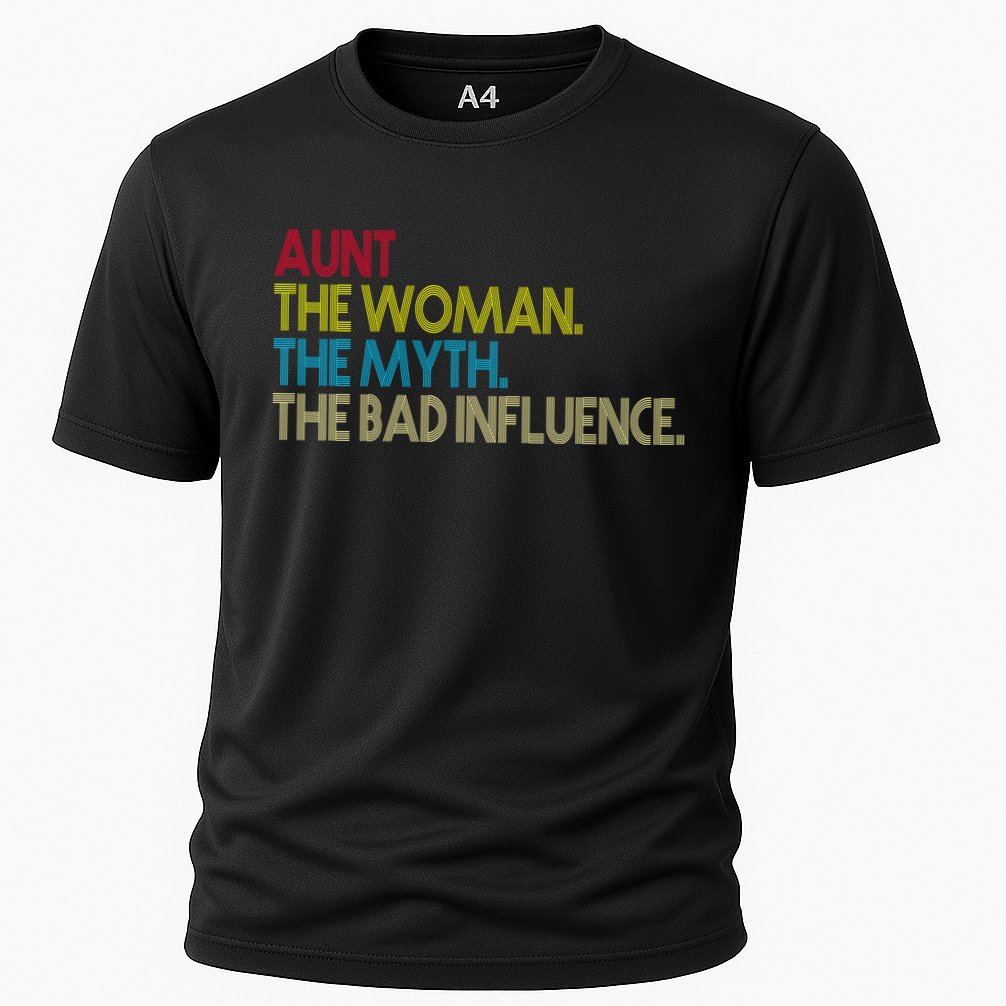 Retro Aunt The Woman Myth Bad Influence Performance Shirt