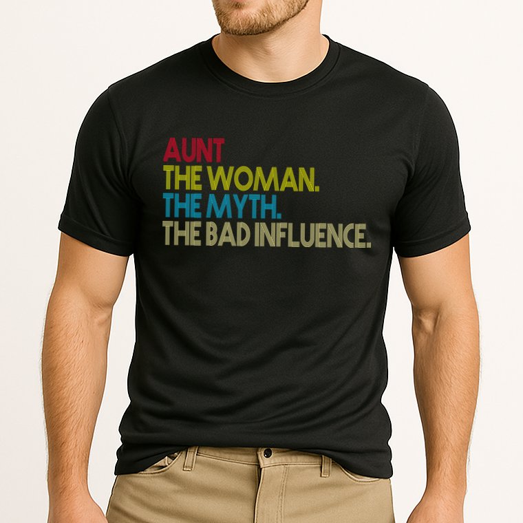 Retro Aunt The Woman Myth Bad Influence Performance Shirt
