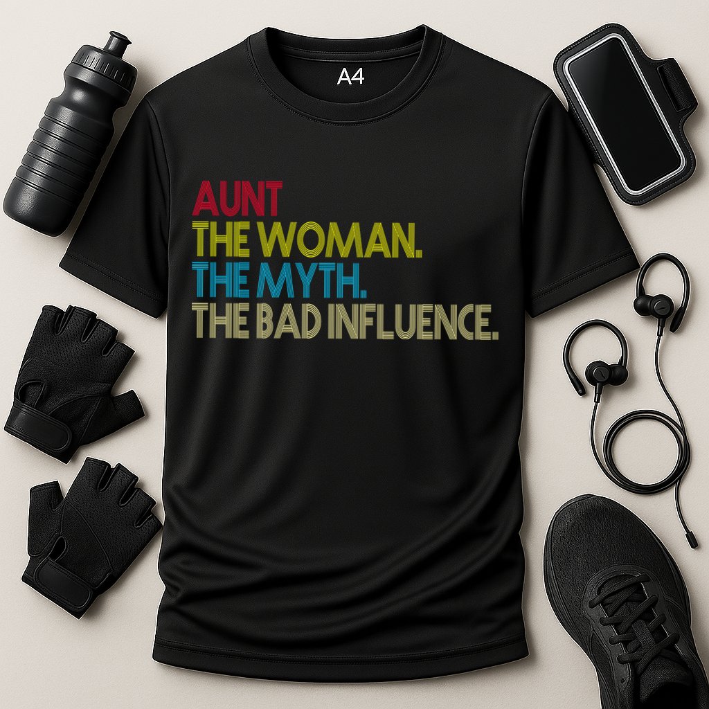 Retro Aunt The Woman Myth Bad Influence Performance Shirt