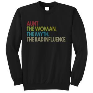 Retro Aunt The Woman Myth Bad Influence Sweatshirt