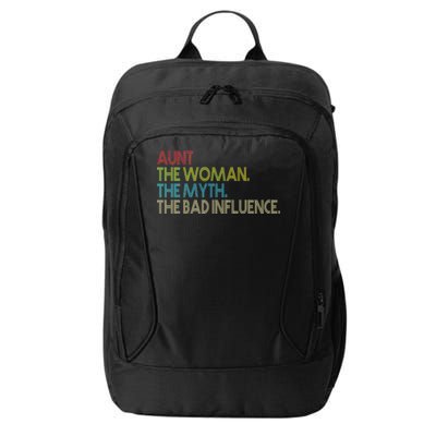 Retro Aunt The Woman Myth Bad Influence City Backpack