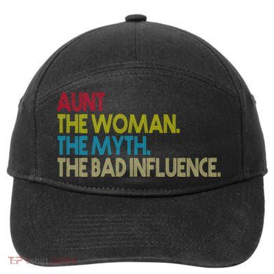 Retro Aunt The Woman Myth Bad Influence 7-Panel Snapback Hat