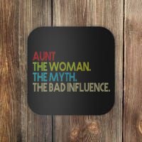 Retro Aunt The Woman Myth Bad Influence Coaster