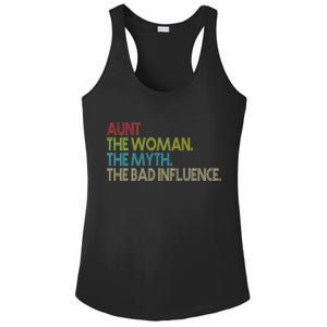 Retro Aunt The Woman Myth Bad Influence Ladies PosiCharge Competitor Racerback Tank