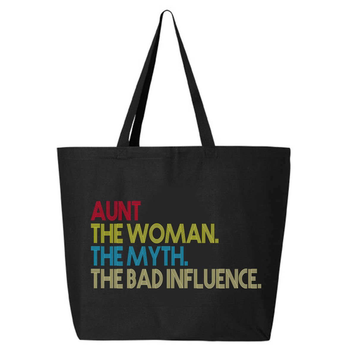 Retro Aunt The Woman Myth Bad Influence 25L Jumbo Tote