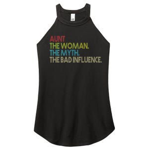 Retro Aunt The Woman Myth Bad Influence Women's Perfect Tri Rocker Tank