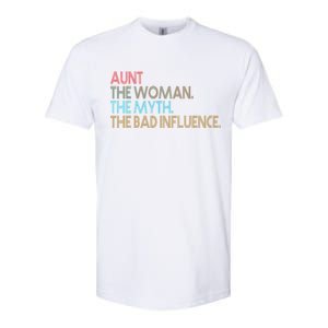 Retro Aunt The Woman Myth Bad Influence Softstyle CVC T-Shirt