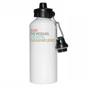 Retro Aunt The Woman Myth Bad Influence Aluminum Water Bottle