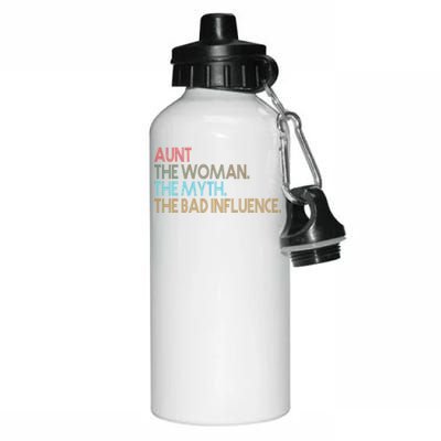 Retro Aunt The Woman Myth Bad Influence Aluminum Water Bottle 