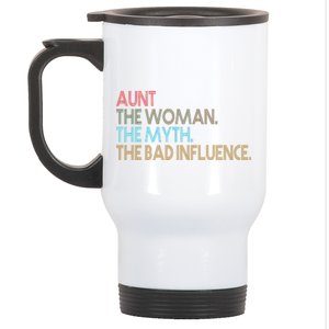 Retro Aunt The Woman Myth Bad Influence Stainless Steel Travel Mug