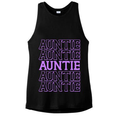 Retro Auntie Pattern   Ladies PosiCharge Tri-Blend Wicking Tank