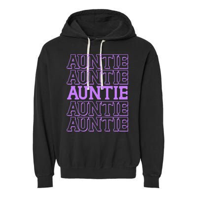 Retro Auntie Pattern   Garment-Dyed Fleece Hoodie