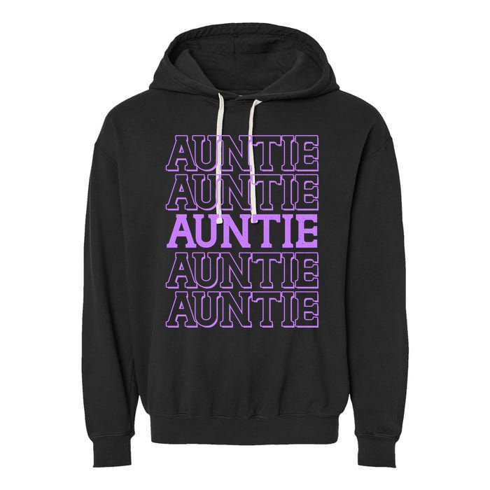 Retro Auntie Pattern   Garment-Dyed Fleece Hoodie