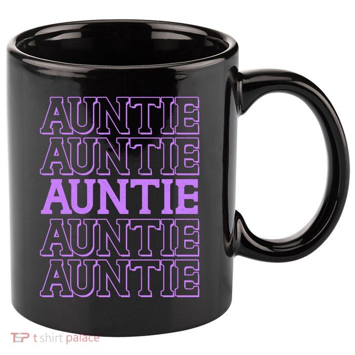 Retro Auntie Pattern   11oz C Handle Ceramic Mug
