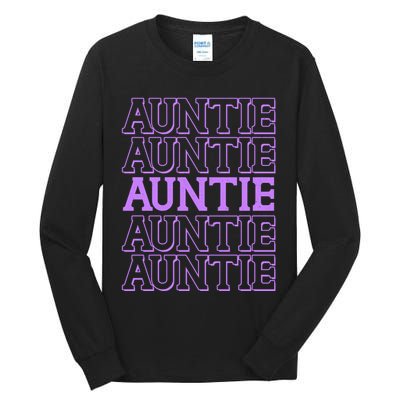 Retro Auntie Pattern   Tall Long Sleeve T-Shirt