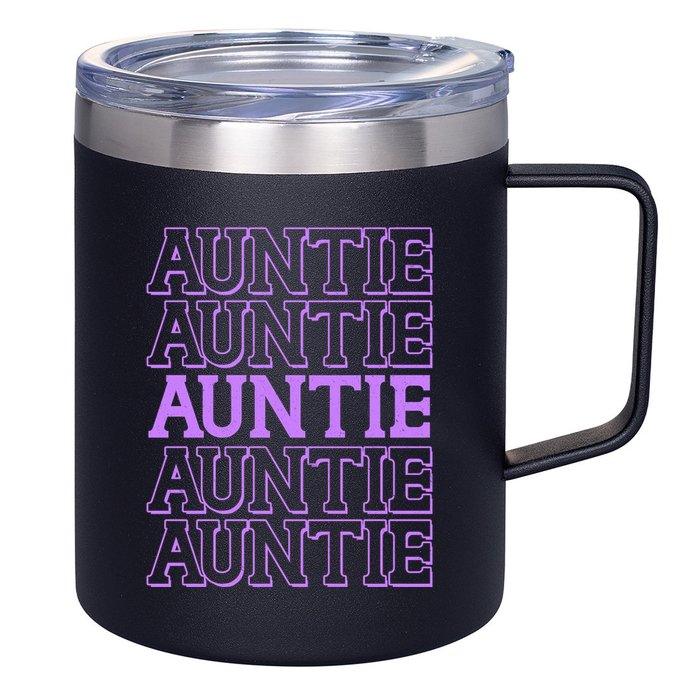 Retro Auntie Pattern   12oz Stainless Steel Coffee Mug