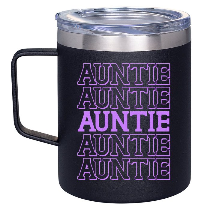 Retro Auntie Pattern   12oz Stainless Steel Coffee Mug