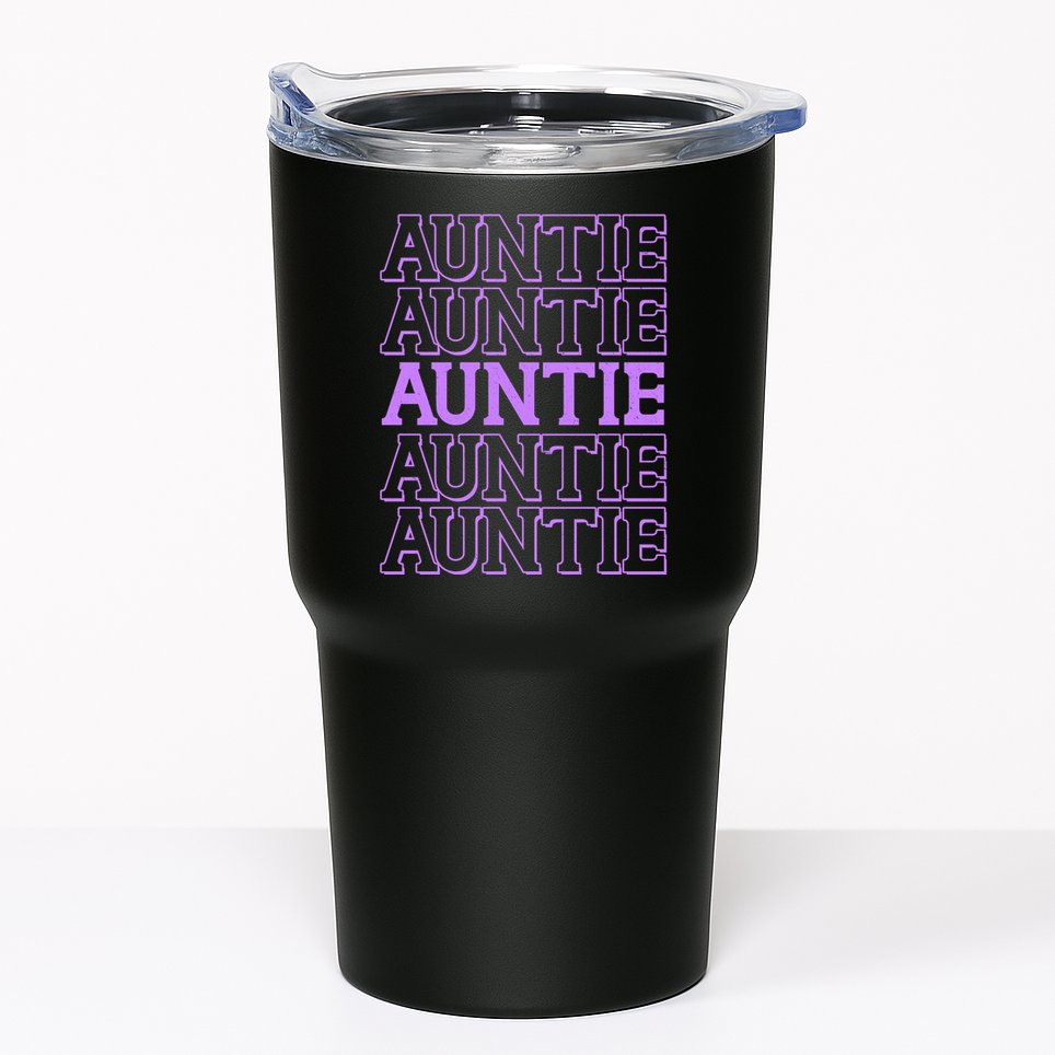 Retro Auntie Pattern   Tumbler
