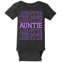 Retro Auntie Pattern   Baby Bodysuit